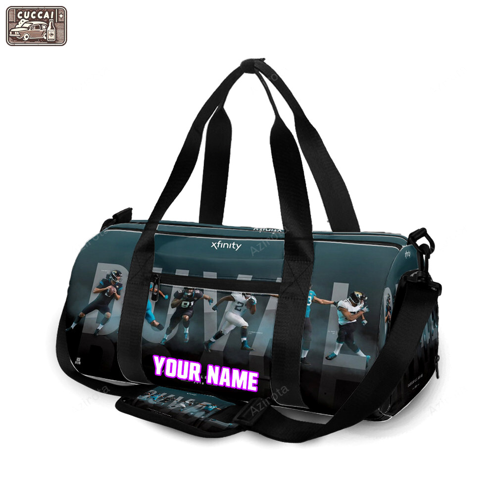 Jacksonville jaguars team v7 personalized name travel bag gym bag 1167 Travel Bag
