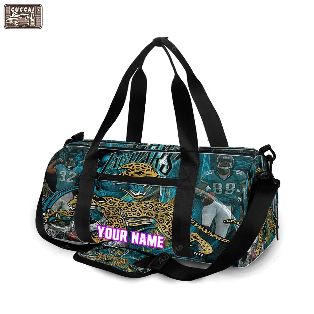Jacksonville jaguars team v8 personalized name travel bag gym bag 968 Travel Bag