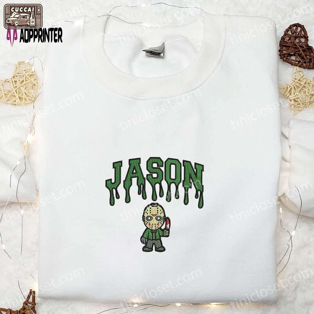 Jason embroidered hoodie: horror characters sweatshirt perfect halloween gift Embroidered Shirt