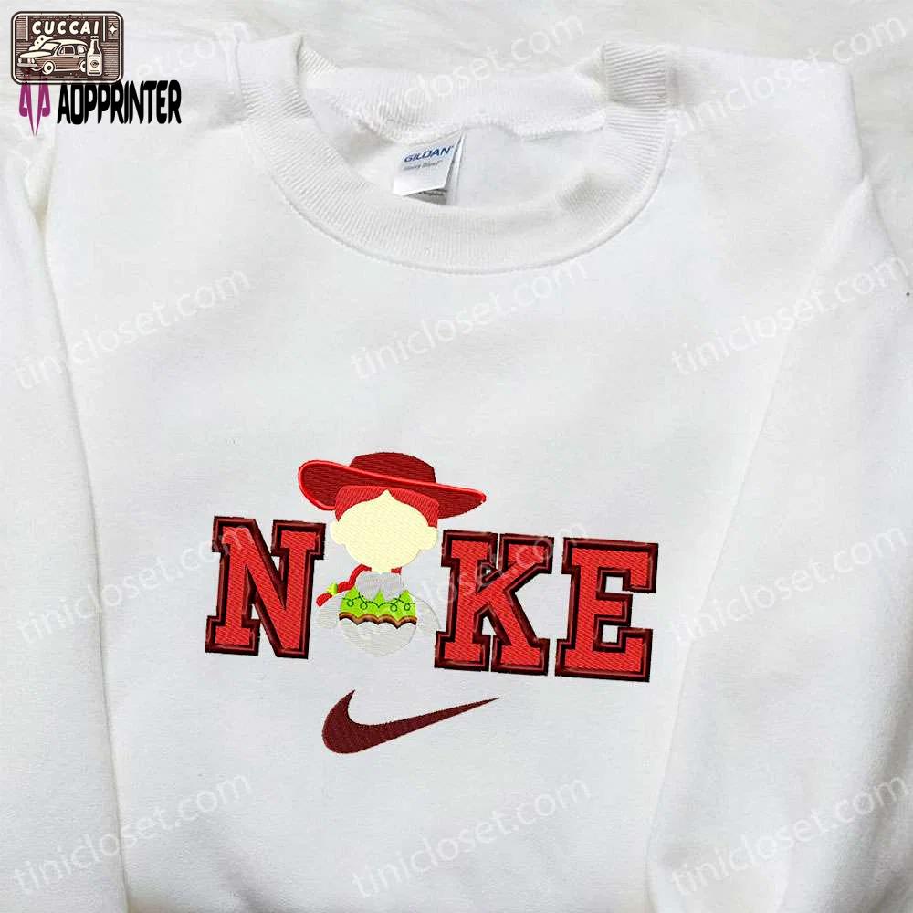 Jessi x nike cartoon embroidered tshirt – toy story inspired nike shirt Embroidered Shirt