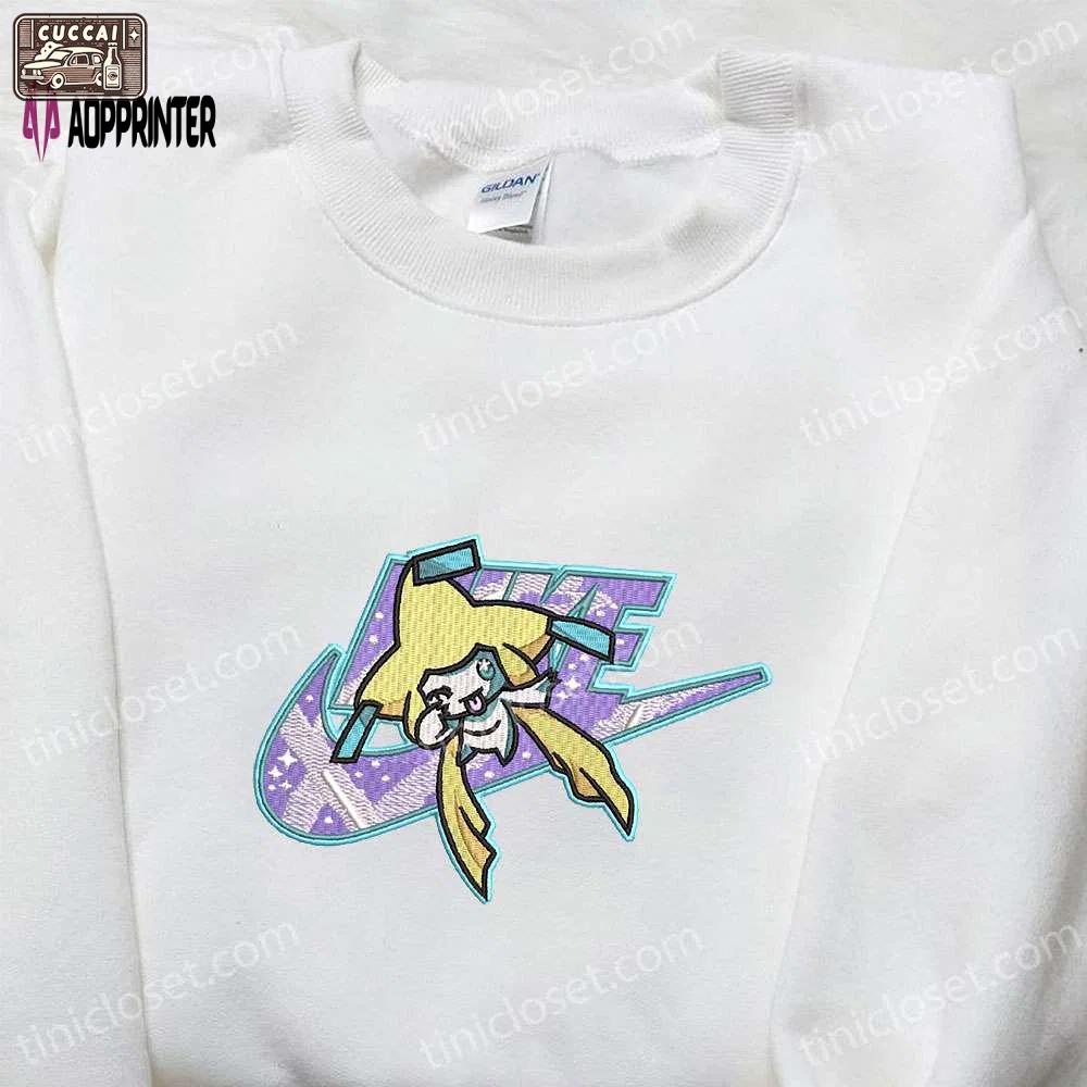 Jirachi x nike anime embroidered tshirt – pokemon & nike inspired shirt Embroidered Shirt