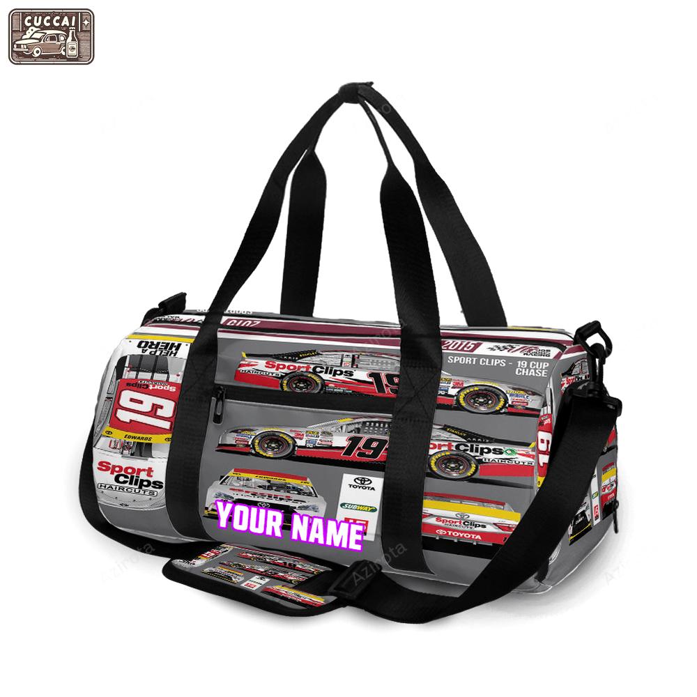 Joe gibbs racing car14 personalized name travel bag gym bag 139 Travel Bag