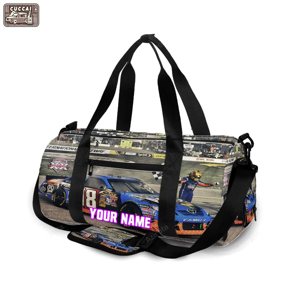 Joe gibbs racing car9 personalized name travel bag gym bag 1866 Travel Bag