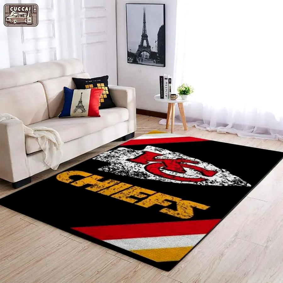 Kansas city chiefs area rug living room rug home decor nfl carpet rug 1912268 Rectangle Rug