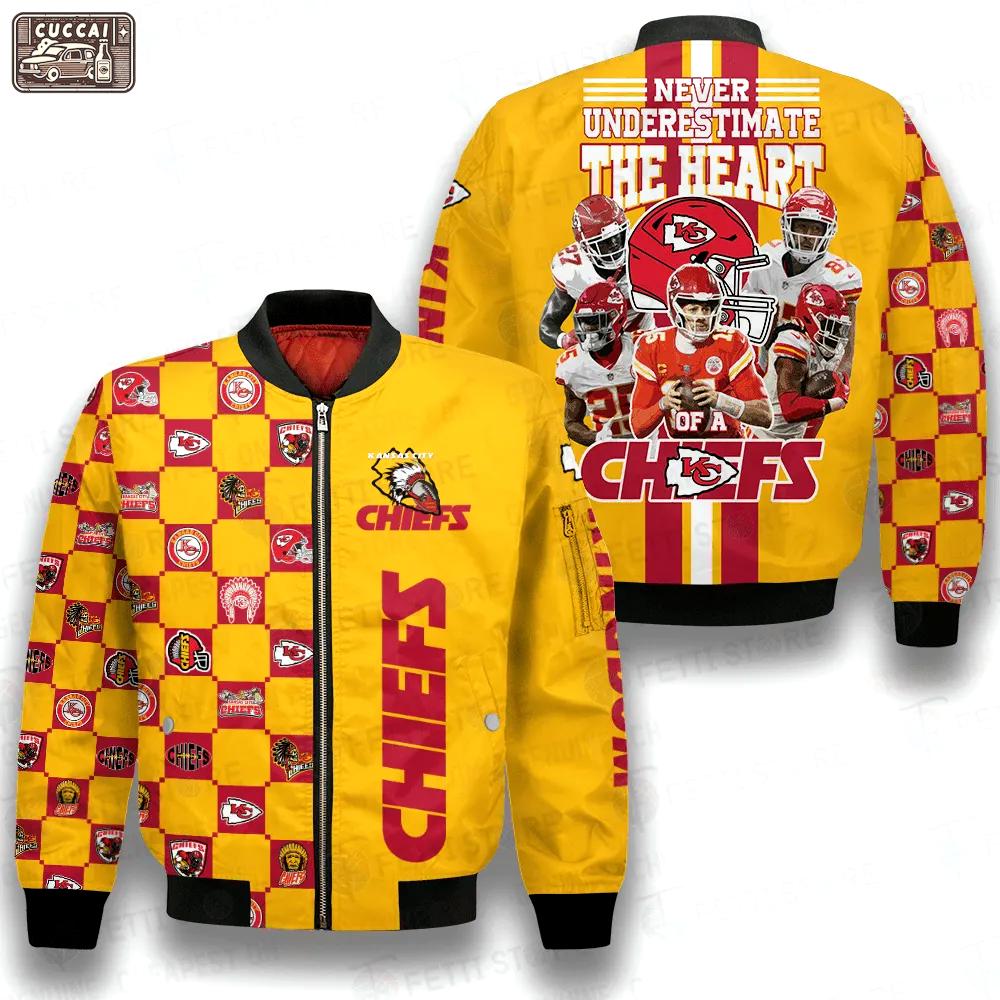 Kansas city chiefs nfl 2023 unisex aop bomber jacket Bomber Jacket