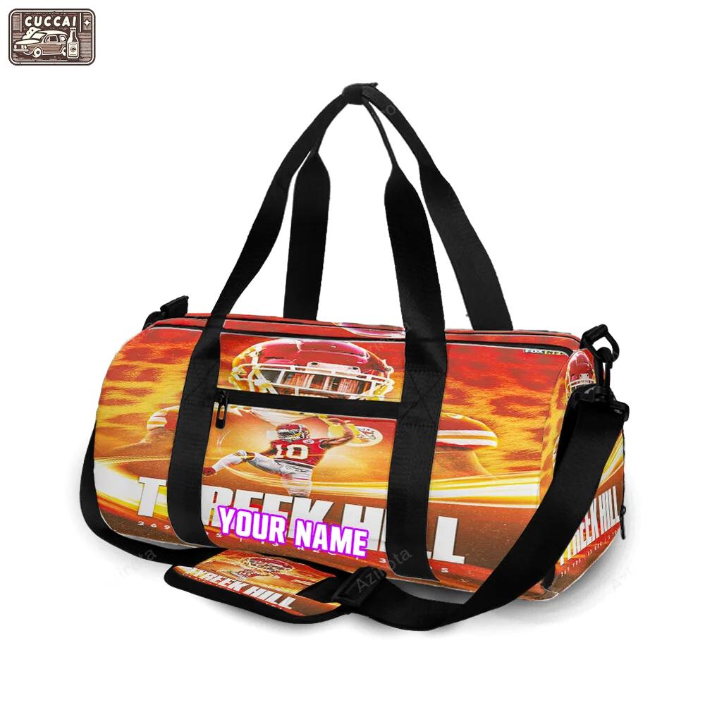 Kansas city chiefs tyreek hill 10 personalized name travel bag gym bag 1982 Travel Bag
