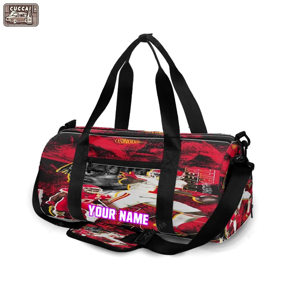 Kansas city chiefs tyreek hill 10 v2 personalized name travel bag gym bag 784 Travel Bag