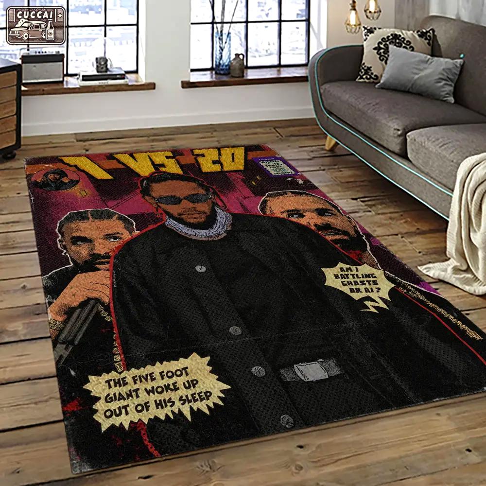 Kendrick lamar rapper hiphop music retangle carpet area rug home decor best gift for fan and friends kl14 Rectangle Rug