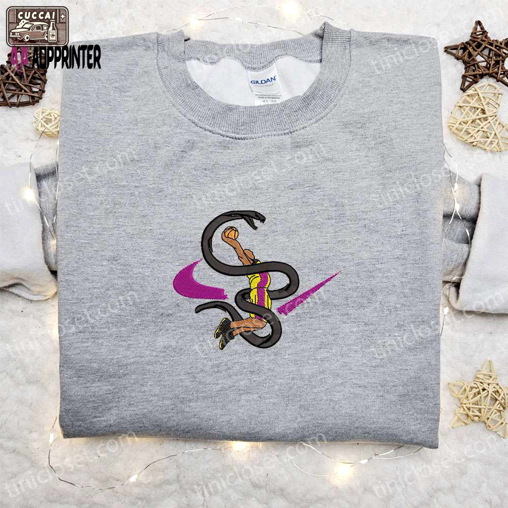 Kobe bryant snake x swoosh embroidered sweatshirt – lakers nba nike inspired shirt Embroidered Shirt