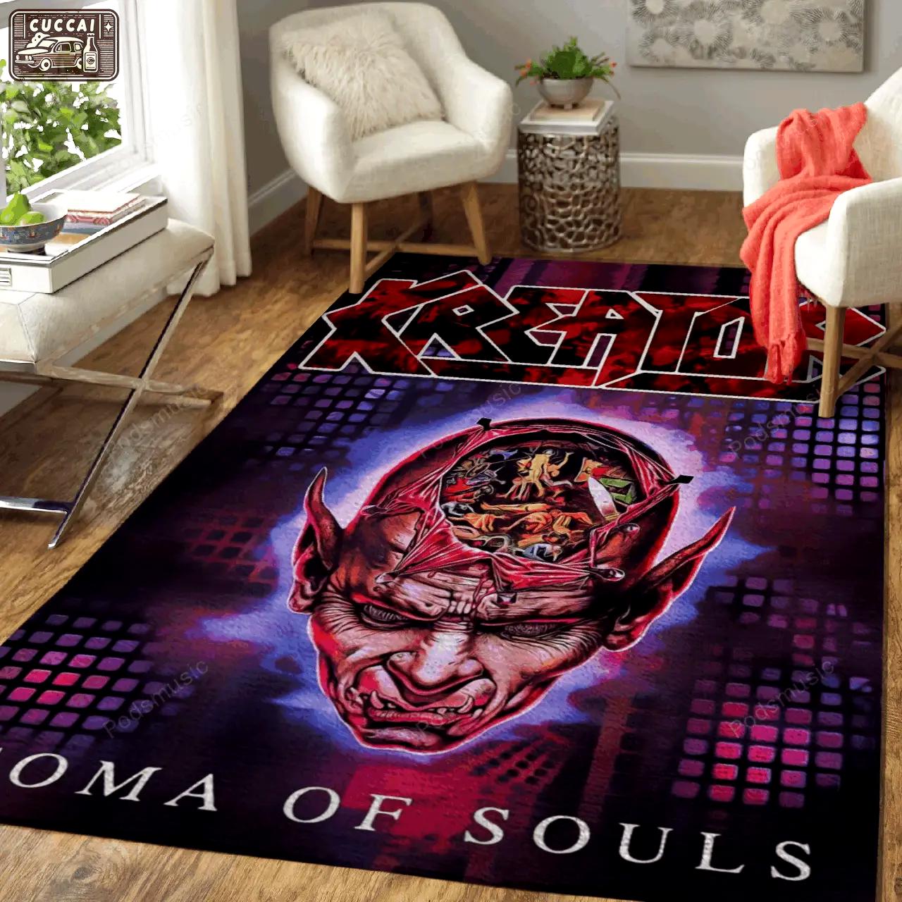 Kreator coma of souls metal music art for fans area rug living room carpet rug regtangle carpet floor decor home decor Rectangle Rug