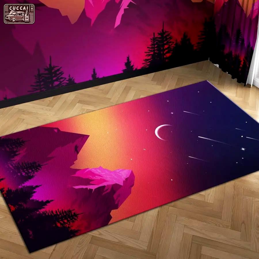 Lanscape carpet area rug living room rug home decor home decor bedroom living room Rectangle Rug