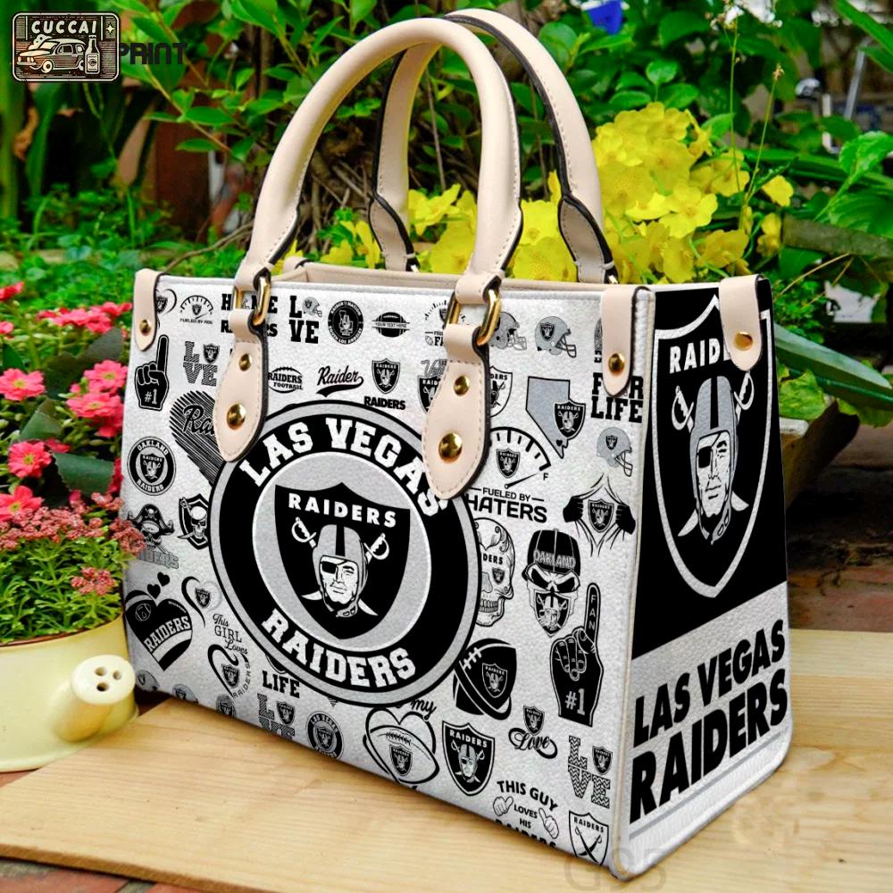 Las vegas raiders hand leather bag for women gift 2195 Women Leather Hand Bag