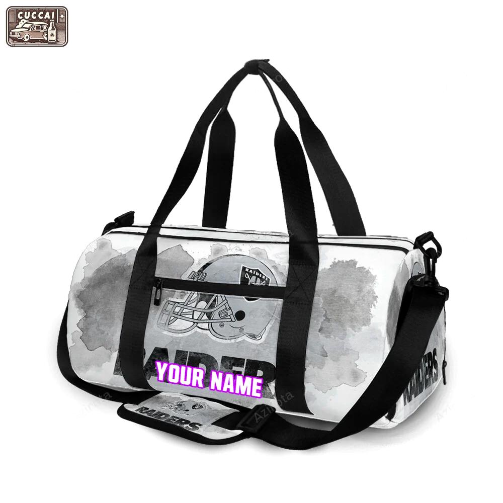 Las vegas raiders helmet art2 personalized name travel bag gym bag 796 Travel Bag