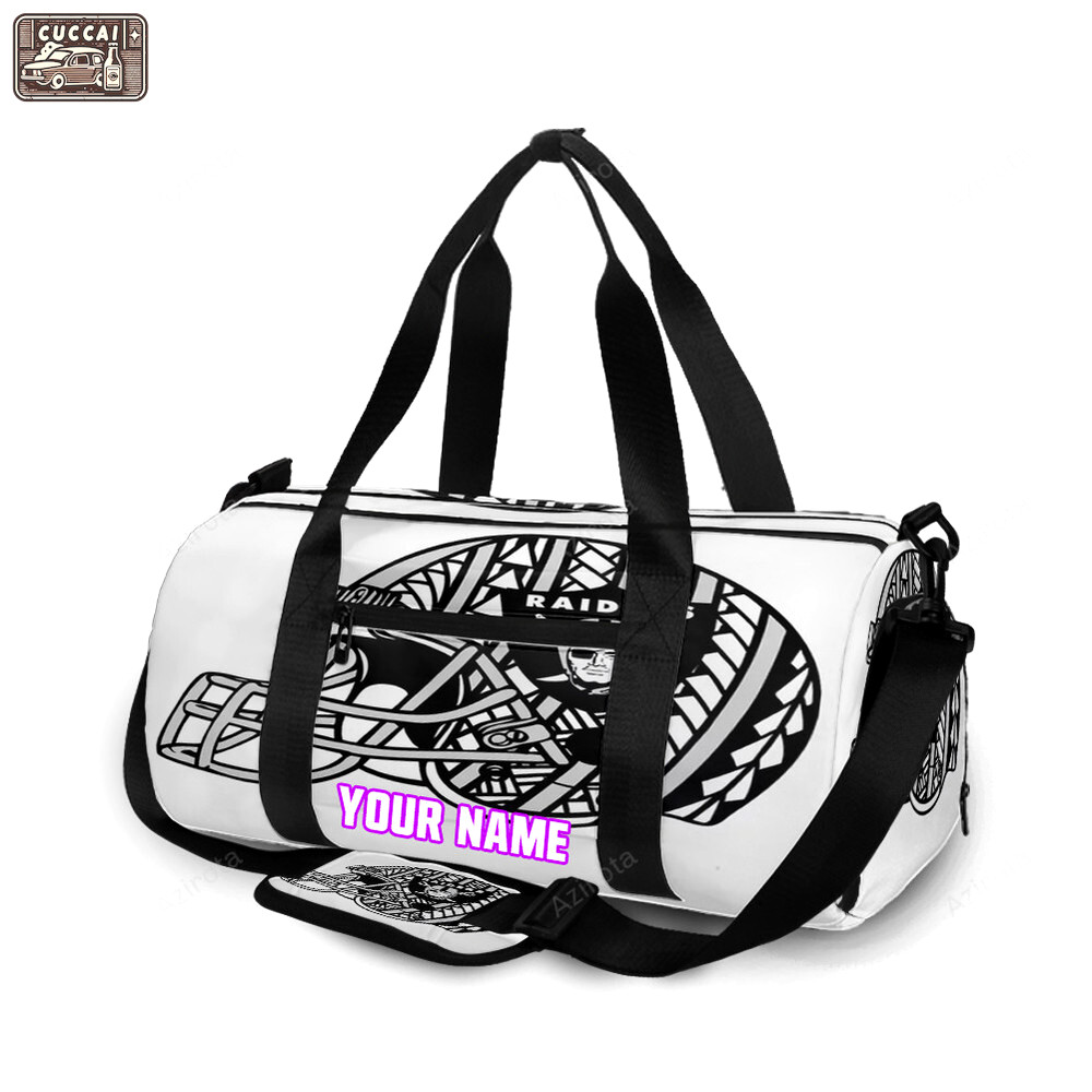 Las vegas raiders helmet triba personalized name travel bag gym bag 140 Travel Bag