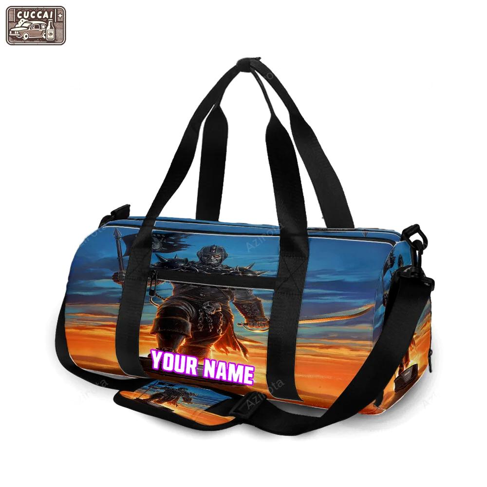 Las vegas raiders hero sunset personalized name travel bag gym bag 584 Travel Bag