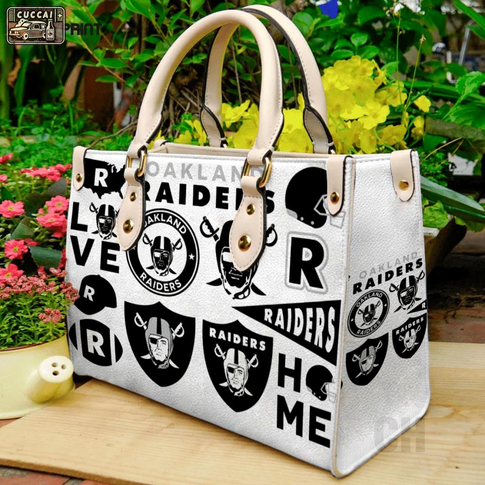 Las vegas raiders leather handbag for women gift 2460 Women Leather Hand Bag