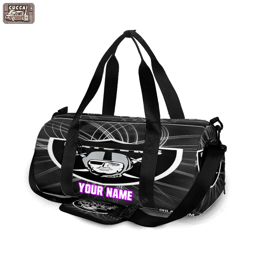 Las vegas raiders logo art14 personalized name travel bag gym bag 1926 Travel Bag