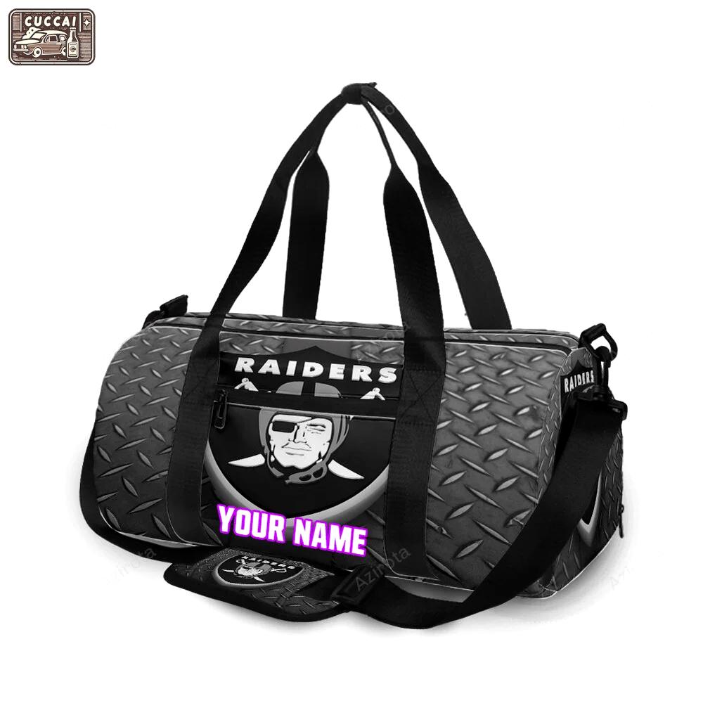 Las vegas raiders logo art15 personalized name travel bag gym bag 494 Travel Bag
