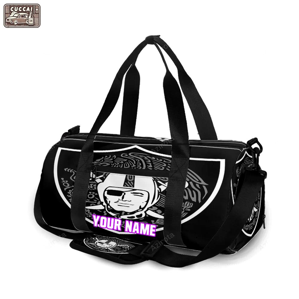 Las vegas raiders logo art2 personalized name travel bag gym bag 1487 Travel Bag
