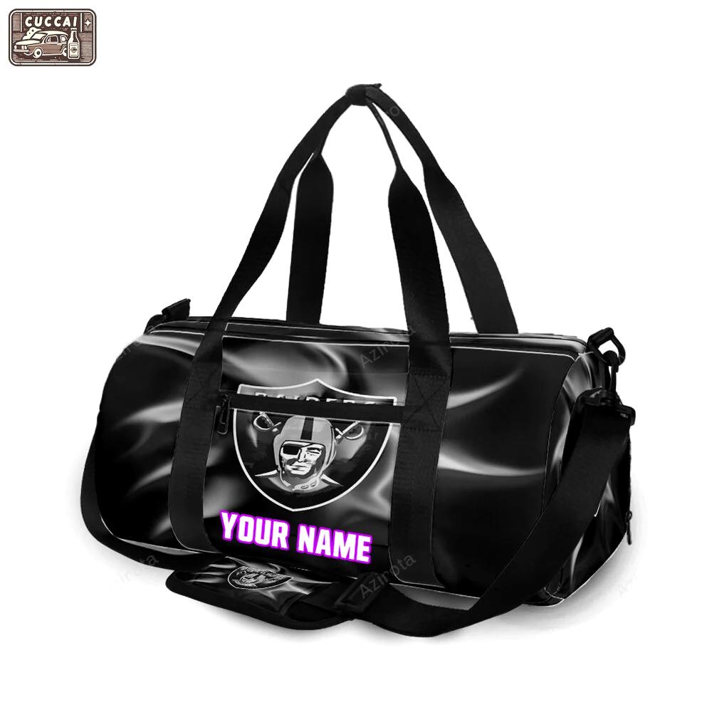 Las vegas raiders logo art3 personalized name travel bag gym bag 603 Travel Bag