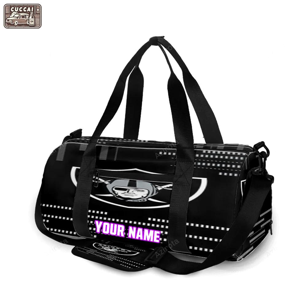 Las vegas raiders logo art8 personalized name travel bag gym bag 832 Travel Bag