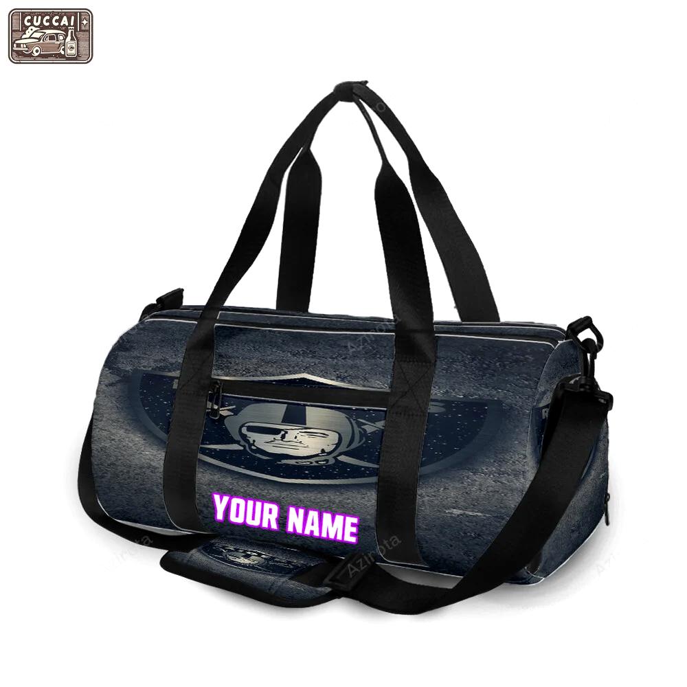 Las vegas raiders logo on the wall personalized name travel bag gym bag 186 Travel Bag