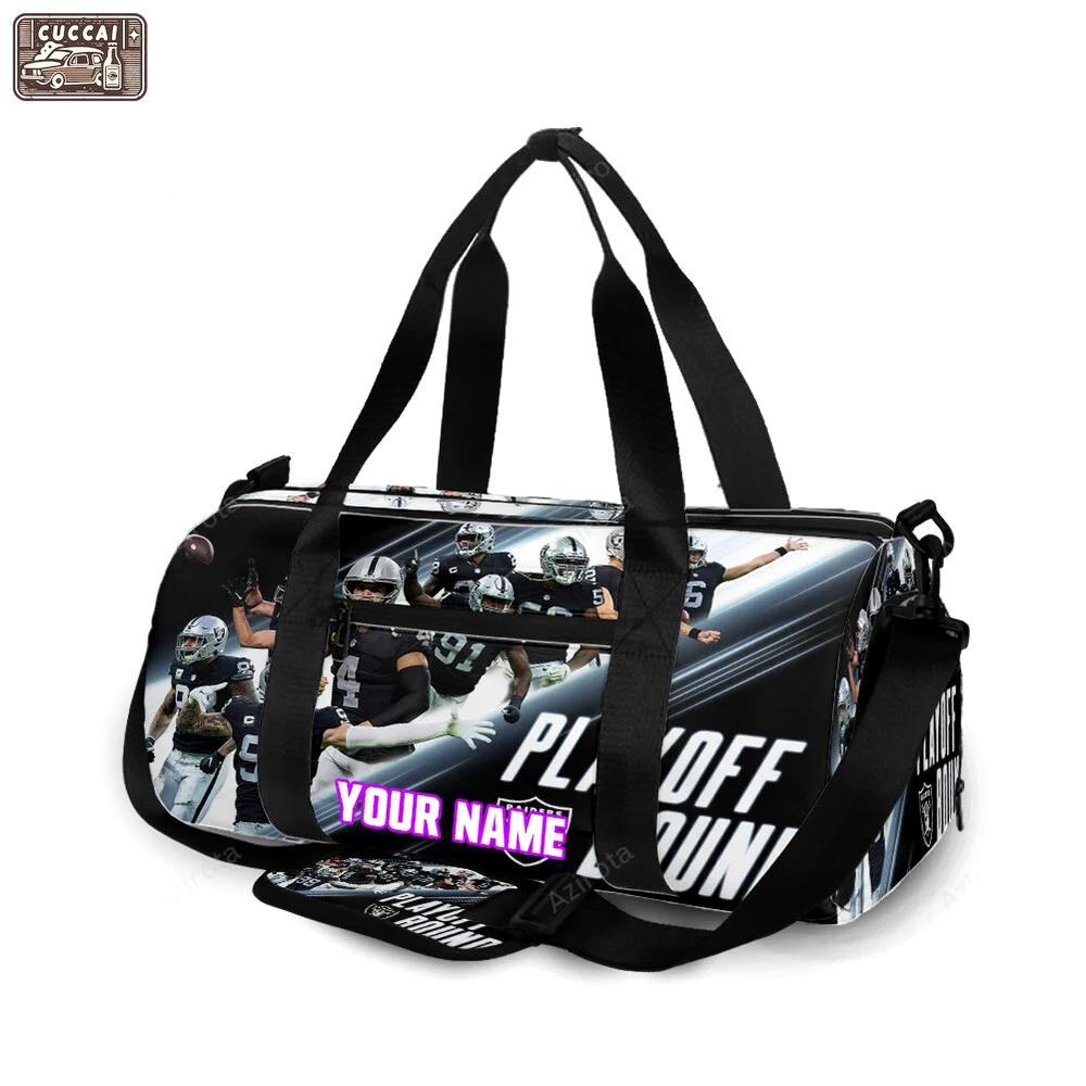 Las vegas raiders team art2 personalized name travel bag gym bag 474 Travel Bag
