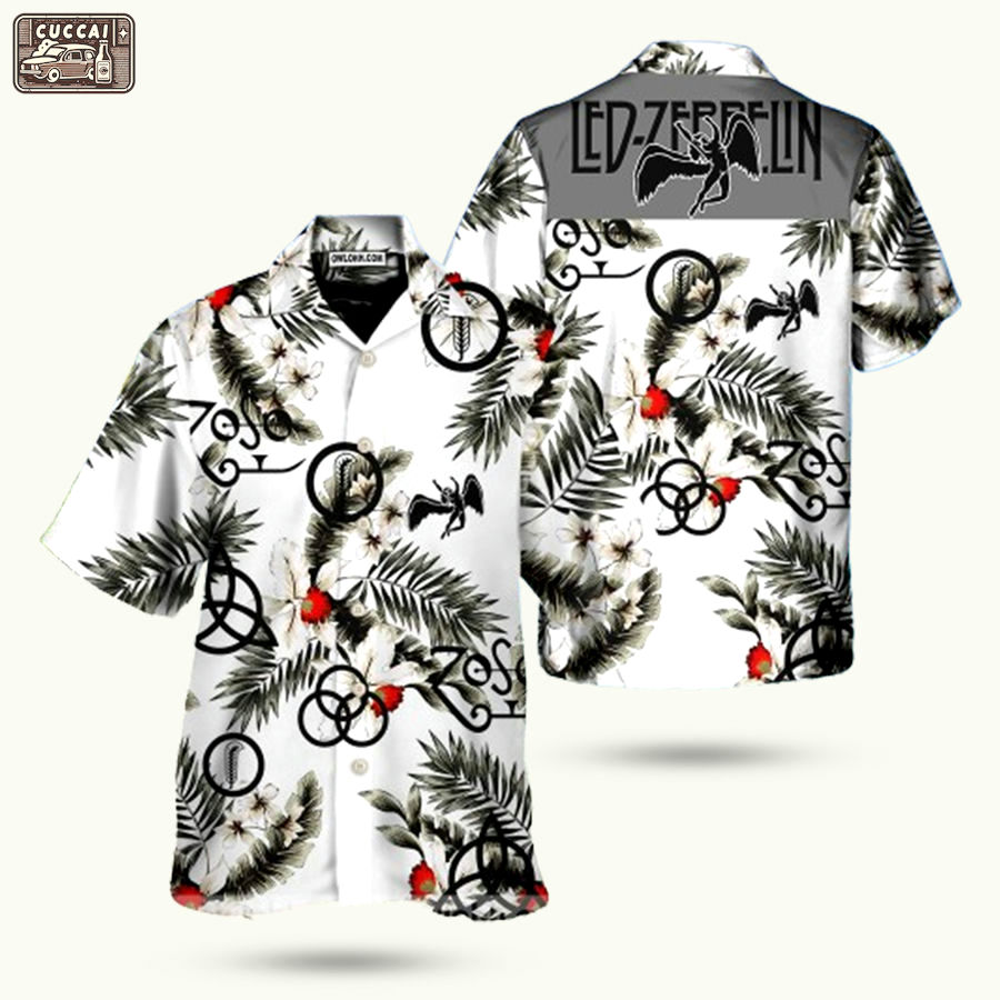 Led zeppelin tropical hawaiian shirt Hawaii Shirt Shorts & Flip Flops