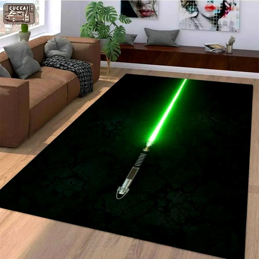 Light saber star wars nice gift area rug living room rug home decor Rectangle Rug