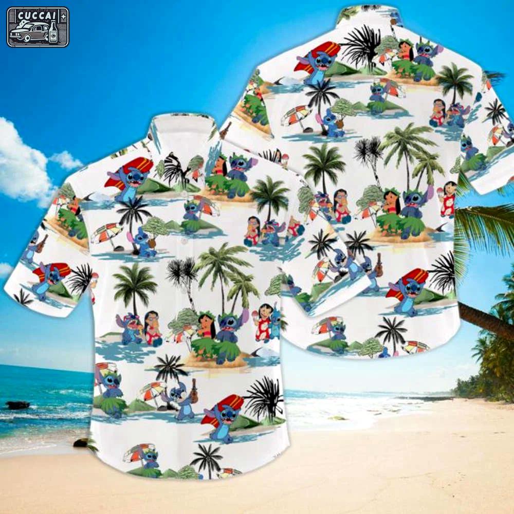 Lilo and stitch hawaiian shirt summer holiday gift 2023 Hawaii Shirt