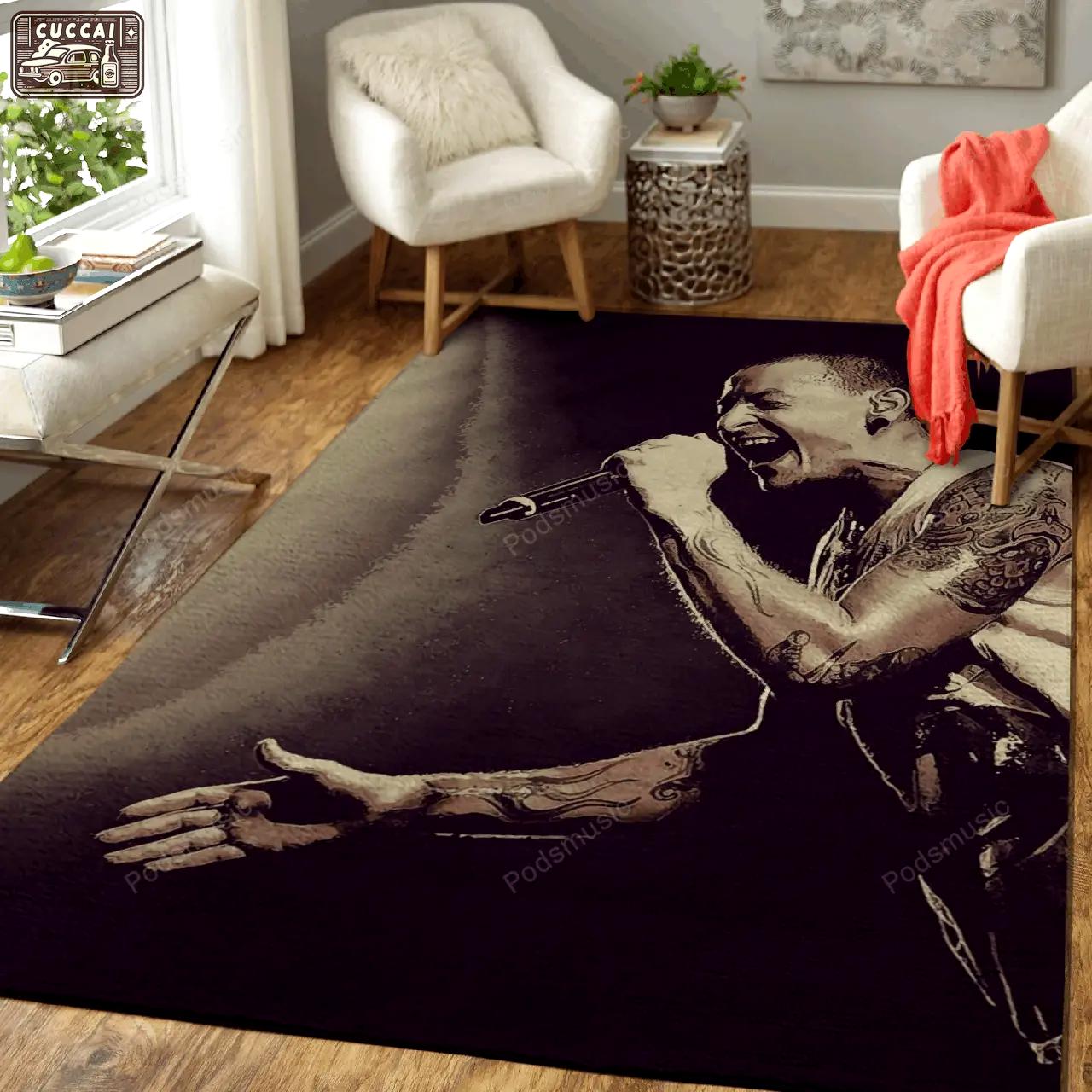 Linkinpark 61 music art for fans area rug living room carpet rug regtangle carpet floor decor home decor Rectangle Rug