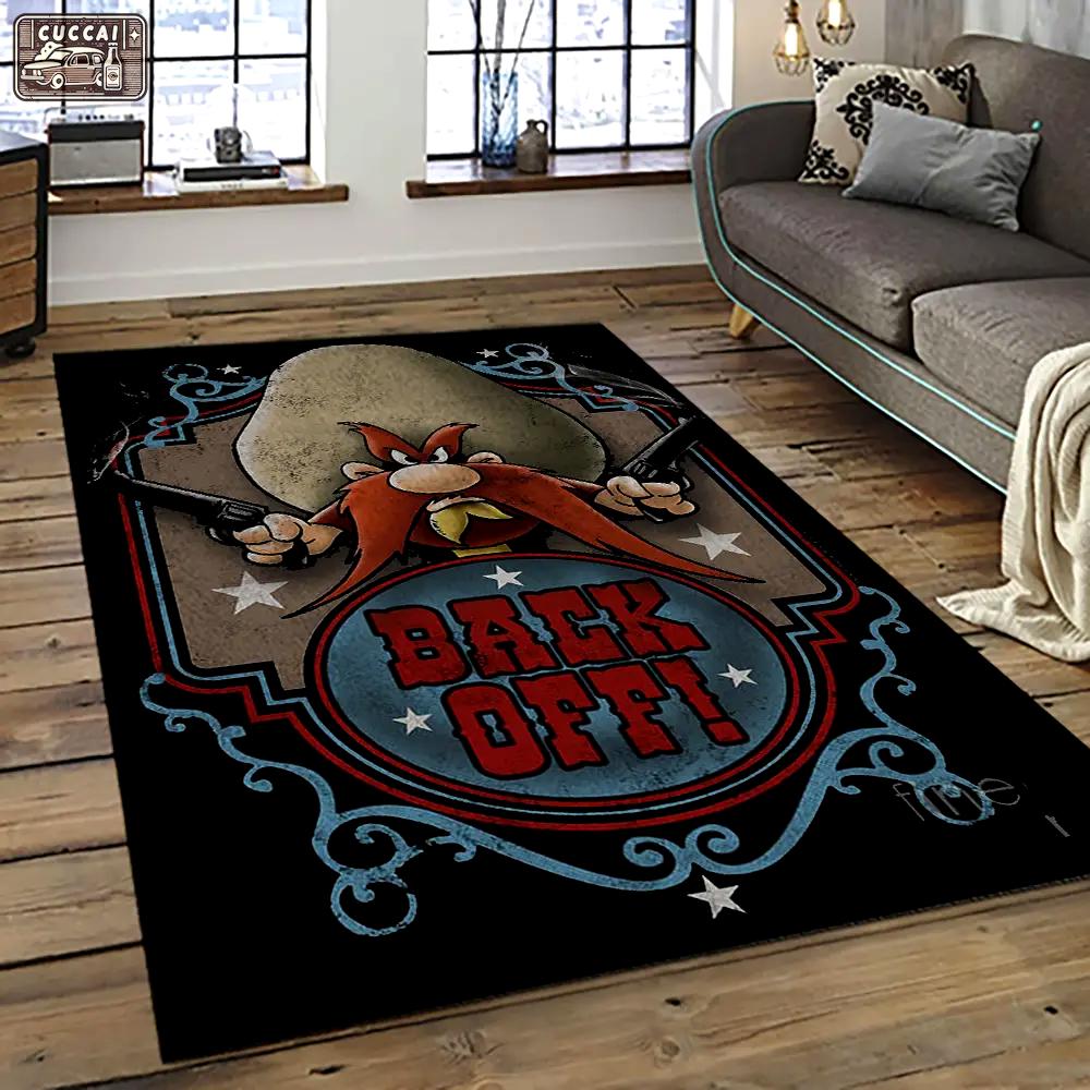 Looney tunes characters cartoon movie carpet rectangle area rug for living room bedroom decor lt12 Rectangle Rug