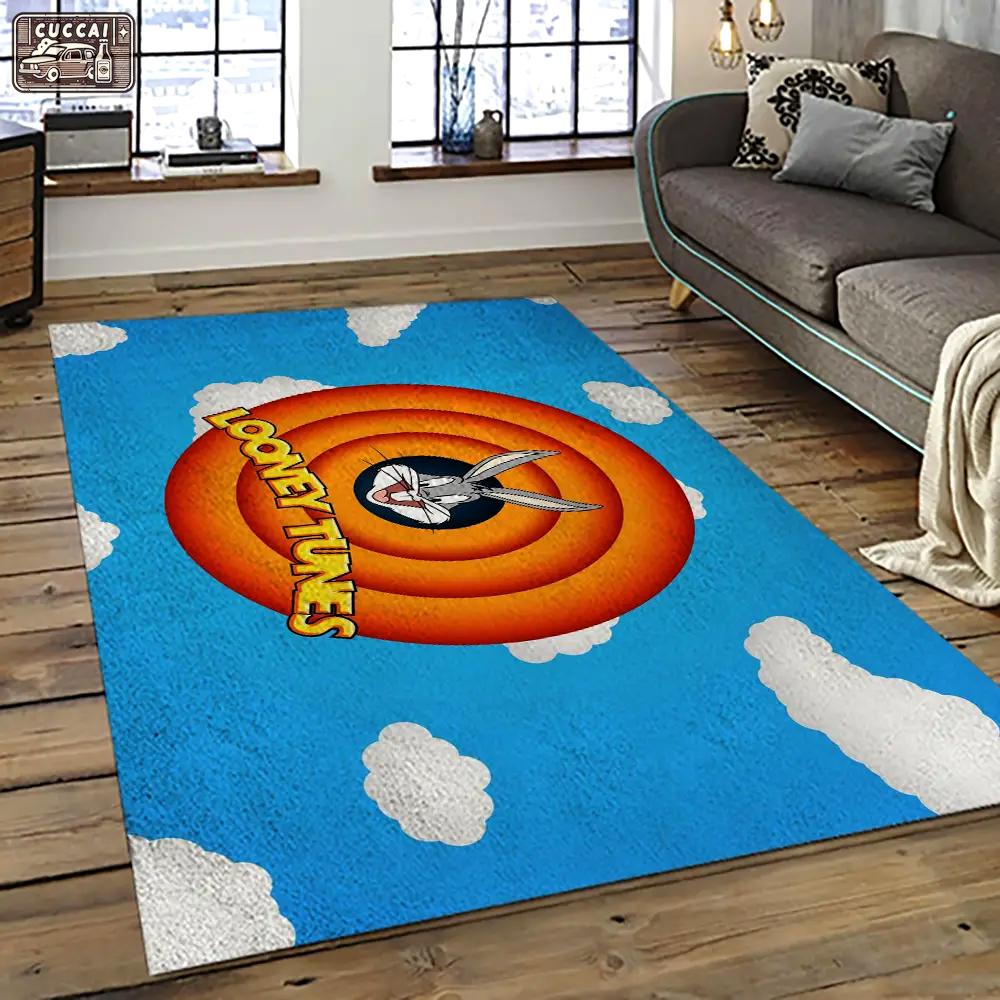 Looney tunes characters cartoon movie carpet rectangle area rug for living room bedroom decor lt52 Rectangle Rug