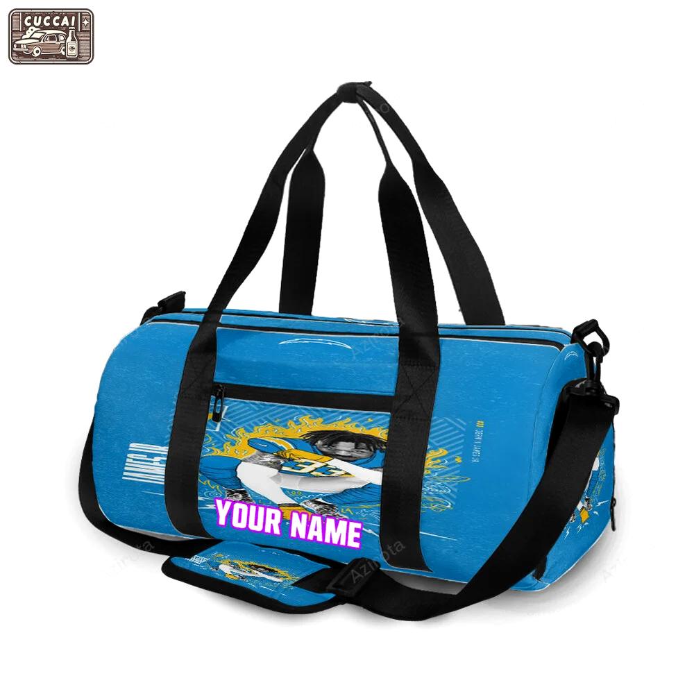 Los angeles chargers bronny james1 personalized name travel bag gym bag 1054 Travel Bag