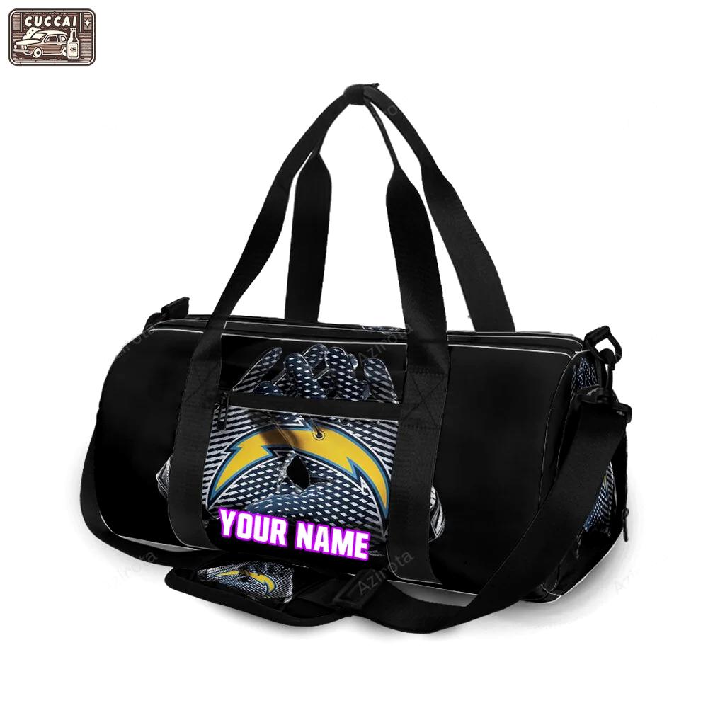 Los angeles chargers emblem v25 personalized name travel bag gym bag 1269 Travel Bag