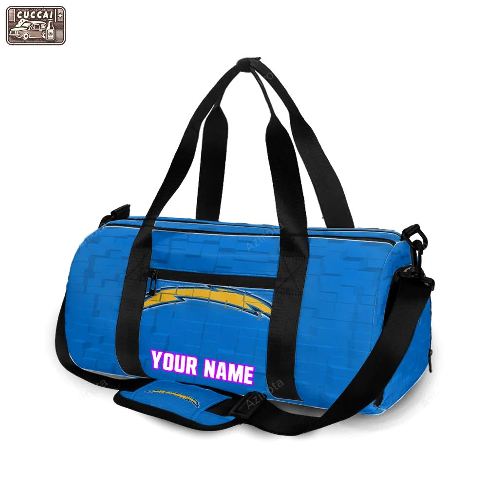 Los angeles chargers emblem v27 personalized name travel bag gym bag 1271 Travel Bag