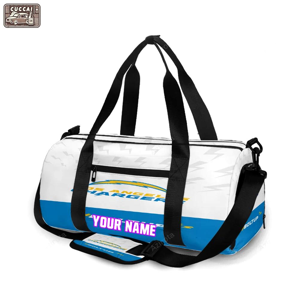 Los angeles chargers emblem v3 personalized name travel bag gym bag 2113 Travel Bag