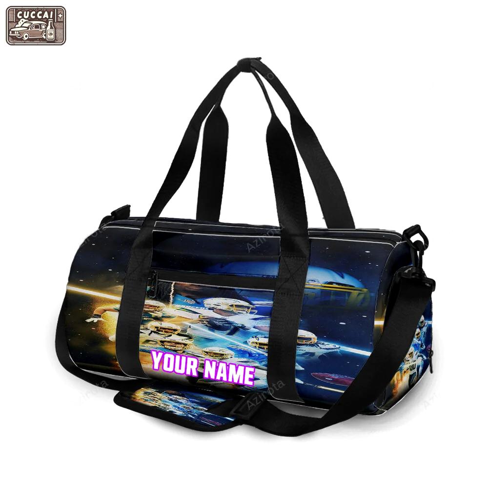 Los angeles chargers team v4 personalized name travel bag gym bag 1257 Travel Bag