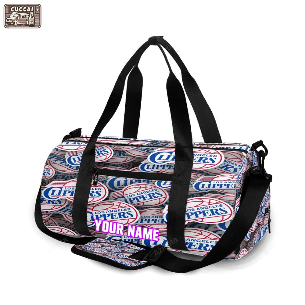 Los angeles clippers logo1 personalized name travel bag gym bag 885 Travel Bag