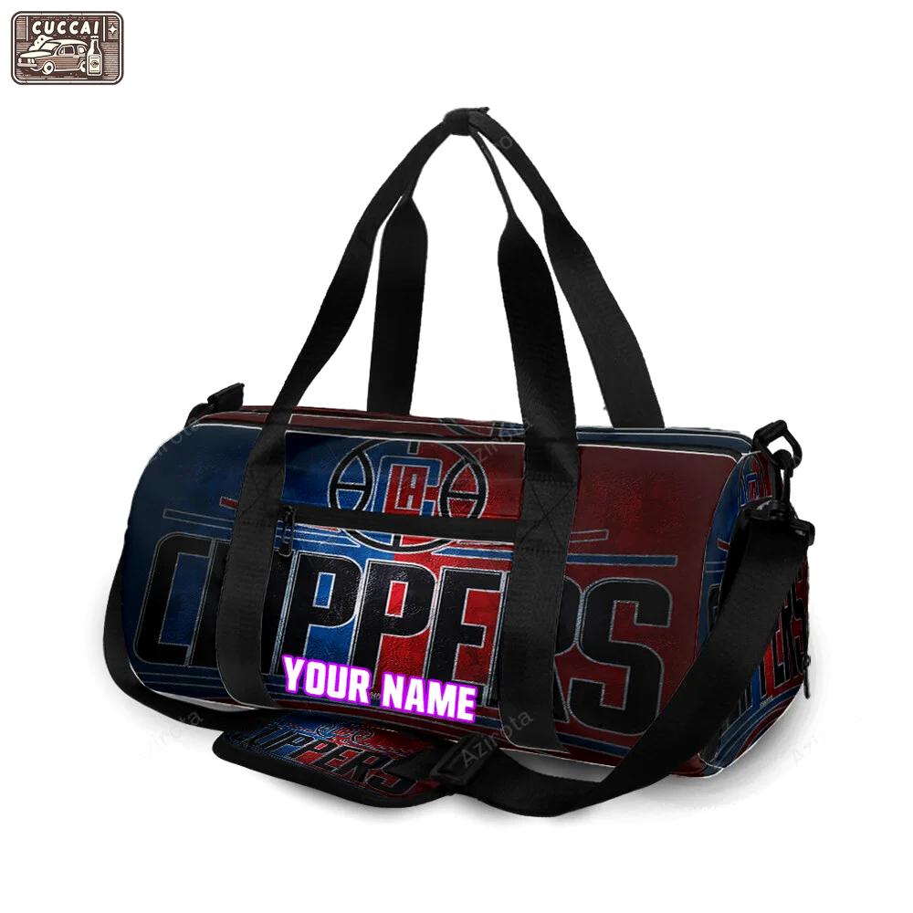 Los angeles clippers stone personalized name travel bag gym bag 1682 Travel Bag