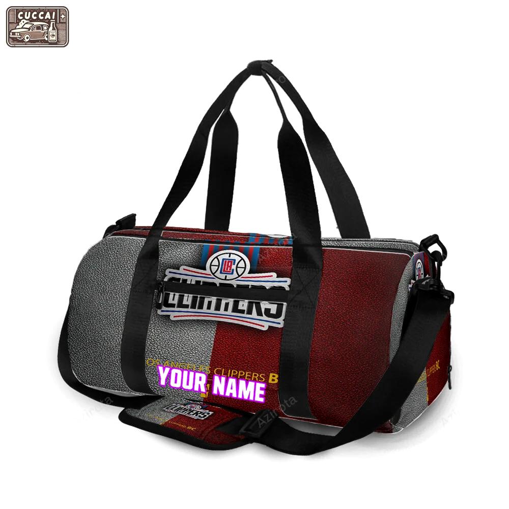 Los angeles clippers texture personalized name travel bag gym bag 1640 Travel Bag
