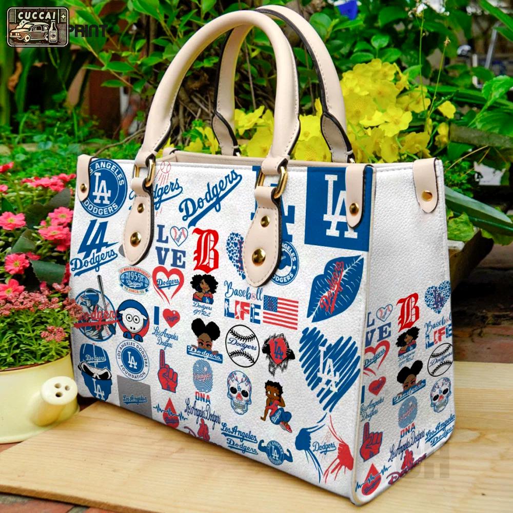 Los angeles dodgers lover leather bag for women gift 1640 Women Leather Hand Bag