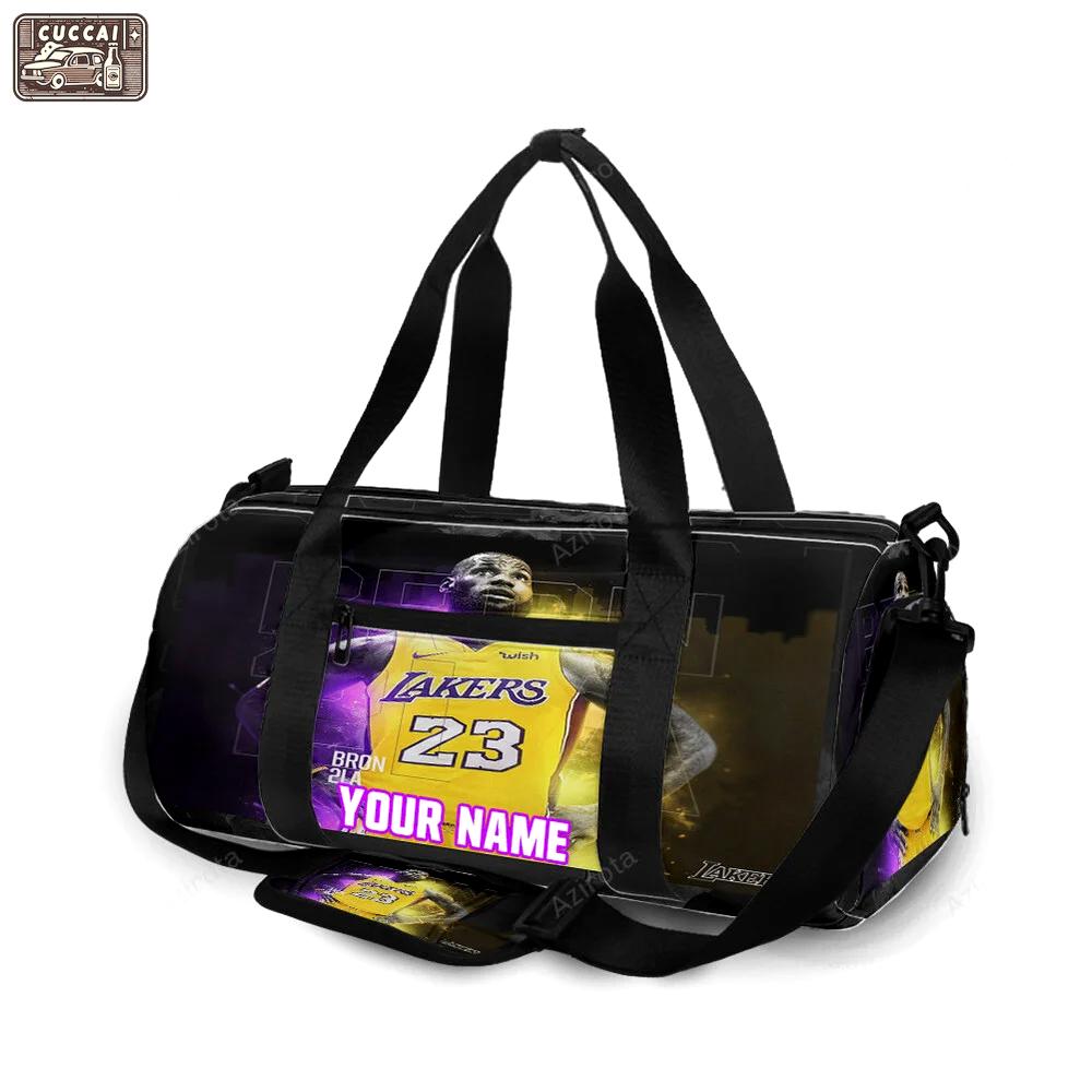 Los angeles lakers 23 lebron james v50 personalized name travel bag gym bag 1971 Travel Bag