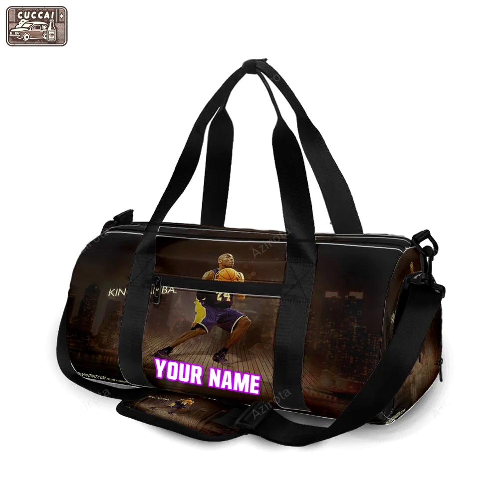 Los angeles lakers 24 kobe bryant king mamba personalized name travel bag gym bag 1606 Travel Bag