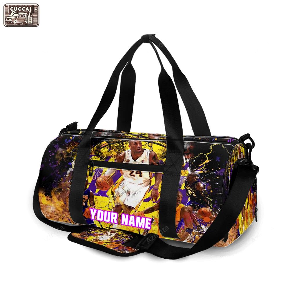 Los angeles lakers 24 kobe bryant v23 personalized name travel bag gym bag 1246 Travel Bag