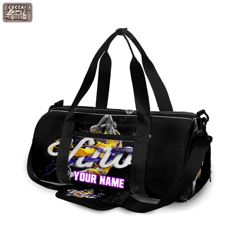 Los angeles lakers 24 kobe bryant vino v58 personalized name travel bag gym bag 899 Travel Bag