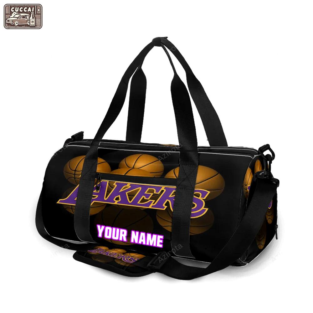 Los angeles lakers emblem v26 personalized name travel bag gym bag 170 Travel Bag