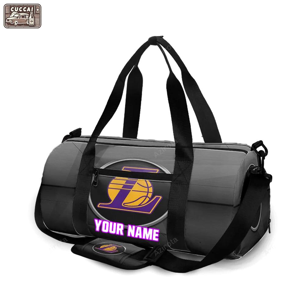 Los angeles lakers emblem v64 personalized name travel bag gym bag 1686 Travel Bag