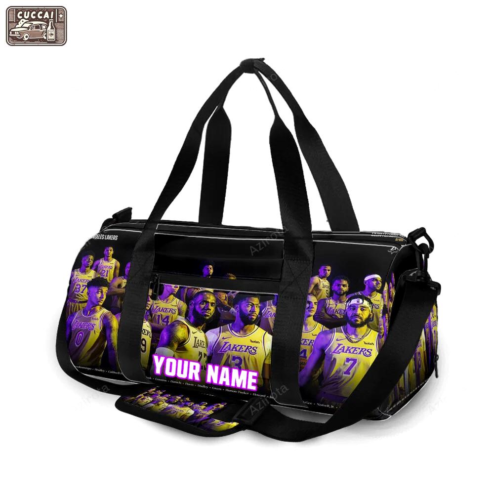 Los angeles lakers players v14 personalized name travel bag gym bag 72 Travel Bag