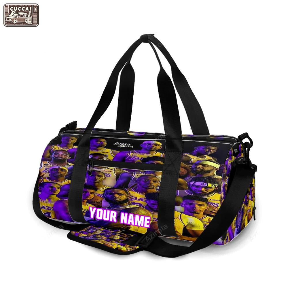 Los angeles lakers players v15 personalized name travel bag gym bag 1955 Travel Bag